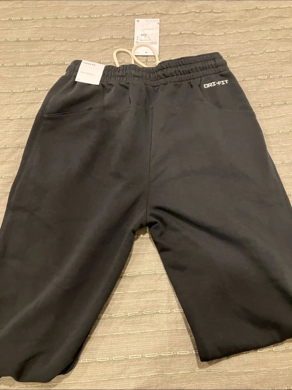 NWT Nike Women’s Black Jogger Sweatpants with White Drawstring